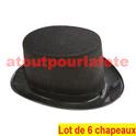 LOT A PRIX PRO: 6 Chapeaux, Haut de Forme Cylindre, Gibus, Conscrits adulte