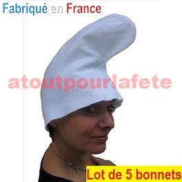 LOT A PRIX PRO: 5 Chapeaux, bonnets de Schtroumpf,Strumpf