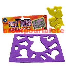 LOT de 48 Puzzle mousse animaux 10 pièces (sachet de 2)