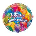 Ballon mylar 18' "Joyeux Anniversaire" ballons 45,7cms