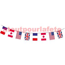 Guirlande plastique usa/canada/gb/france