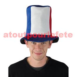 Chapeau Haut de forme France Tricolore, 