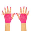 Gants Mitaine courts resille Rose (la paire)