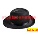 LOT A PRIX PRO: 48 Chapeaux Borsalino noir, Gangster, Prohibition, Mafia, 