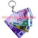 Porte clés Billets Euro - € (carte de 12) 