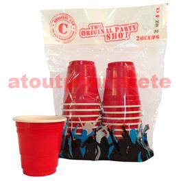 PACK DE 20 SHOOTERS "ORIGINAL CUP" PLASTIQUE ROUGE 4CL PACK DE 20 SHOOTERS "ORIGINAL CUP" PLASTIQUE ROUGE 4CL