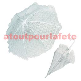 Ombrelle en dentelle blanche Ø83cm