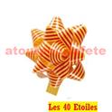 Sachet de 40 noeuds Etoiles 45mm / Catalan (adhésif)