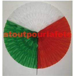 Eventail de décoration 50cm "Italie" (papier alvéolé)