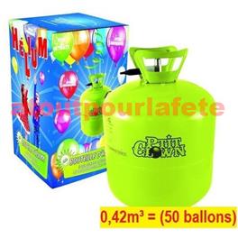 Bouteille d' Hélium jetable 0,42m³  (50 ballons)