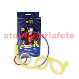 Kit Fiesta Lumineux (10Bracelets + 5lunettes + 5 pailles (coloris assortis) Kit Fiesta Lumineux (10Bracelets + 5lunettes + 5 pailles (coloris assortis)