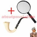 Set de déguisement de Sherlock Holmes (2P) (Loupe+Pipe)