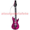 Guitare gonflable Zebré rose 105cm