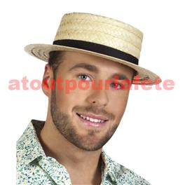 Chapeau Canotier,Guinguette,Chevalier, 1900 (paille) Chapeau Canotier,Guinguette,Chevalier, 1900 (paille)