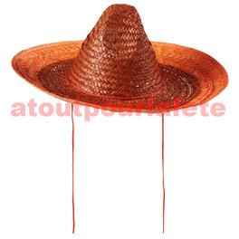 Sombrero Mexicain orange 48cms