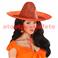 Sombrero Mexicain orange 48cms