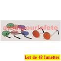 Lot de 48 Lunettes ronde couleur Lennon Hippie