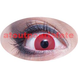 Lentilles de contact fantaisie "Oeil rouge" (la paire)