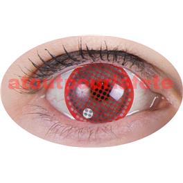 Lentilles de contact fantaisie "Grillage Rouge" (la paire) Lentilles de contact fantaisie "Grillage Rouge" (la paire)