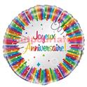 Ballon mylar 45cms  "Joyeux anniversaire"