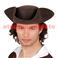 Tricorne de pirate (imitation cuir) Marron