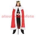 Cape rouge, Manteau pour deguisement de Roi, Freddie Mercury  (T.U)