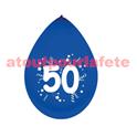 Sachet de 10 Ballons Jubilé "50"  25cms couleur assorties