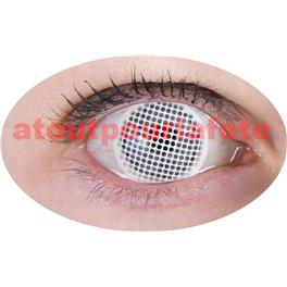 Lentilles de contact fantaisie "Grillage blanc" (la paire) Lentilles de contact fantaisie "Grillage blanc" (la paire)