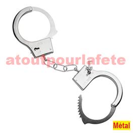 Menotte métallique adulte (la paire) Menotte métallique adulte (la paire)