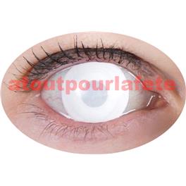 Lentilles de contact fantaisie - Oeil blanc (pupille incluse) - la paire 