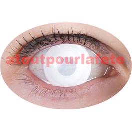 Lentilles de contact fantaisie - Oeil blanc (pupille incluse) - la paire Lentilles de contact fantaisie - Oeil blanc (pupille incluse) - la paire