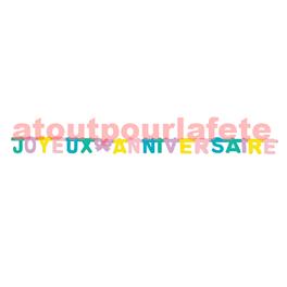 Guirlande "Joyeux Anniversaire pastel 1,85m