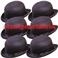 Lot de 6 CHAPEAUX MELON NOIR pas cher