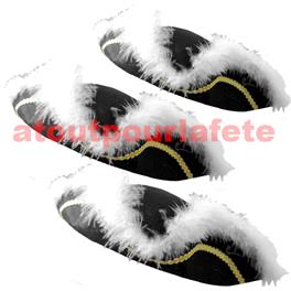 Lot de 3 tricornes de marquis pas cher Lot de 3 tricornes de marquis pas cher