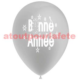 Ballons Bonne année argent