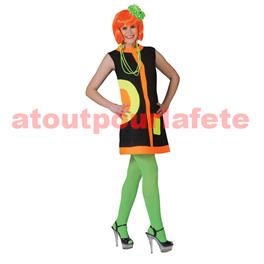 Déguisement Sixties, Robe Neon, robe 60' Déguisement Sixties, Robe Neon, robe 60'