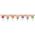 Guirlande "joyeux anniversaire 18 ans " - 15 fanions 6 m