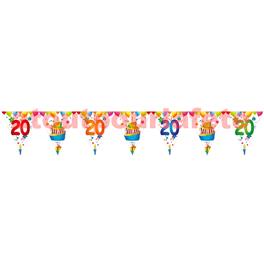 Guirlande "joyeux anniversaire 20 ans " - 15 fanions 6 m Guirlande "joyeux anniversaire 20 ans " - 15 fanions 6 m