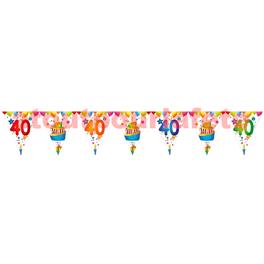 Guirlande "joyeux anniversaire 40 ans " - 15 fanions 6 m