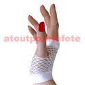 Gants Mitaine courts resille blanc (la paire)