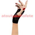 Gants Mitaine courts resille noirs (la paire)