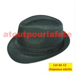 LOT A PRIX PRO: 12 Chapeaux de Blues Brothers adulte LOT A PRIX PRO: 12 Chapeaux de Blues Brothers adulte