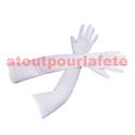 Gants longs blanc - 60cm - la paire