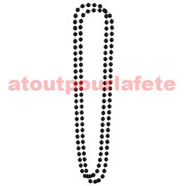Collier Sautoir en perles Noires (charleston) (lot de 2 colliers)