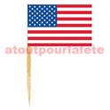 Mini drapeaux nationaux pique cure dents (sachet de 50) 2.5 X 3.5 x 6.5cm