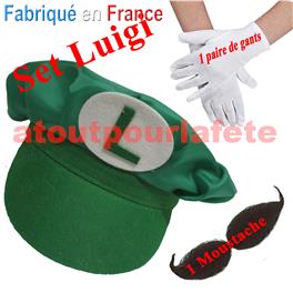 Set de Déguisement Luigi 3 pièces Set de Déguisement Luigi 3 pièces