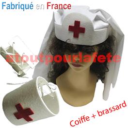 Set Infirmière WWII (Coiffe + 1 brassard) Set Infirmière WWII (Coiffe + 1 brassard)