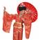 Ombrelle asiatique, Chinoise 52cms  Soie et Bambou (modèle aléatoire)
