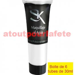 Lot de 12 Tube de Fard à maquillage blanc 30ml 