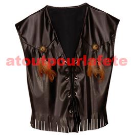 Gilet de cowboy, Bikers (simili cuir) ML